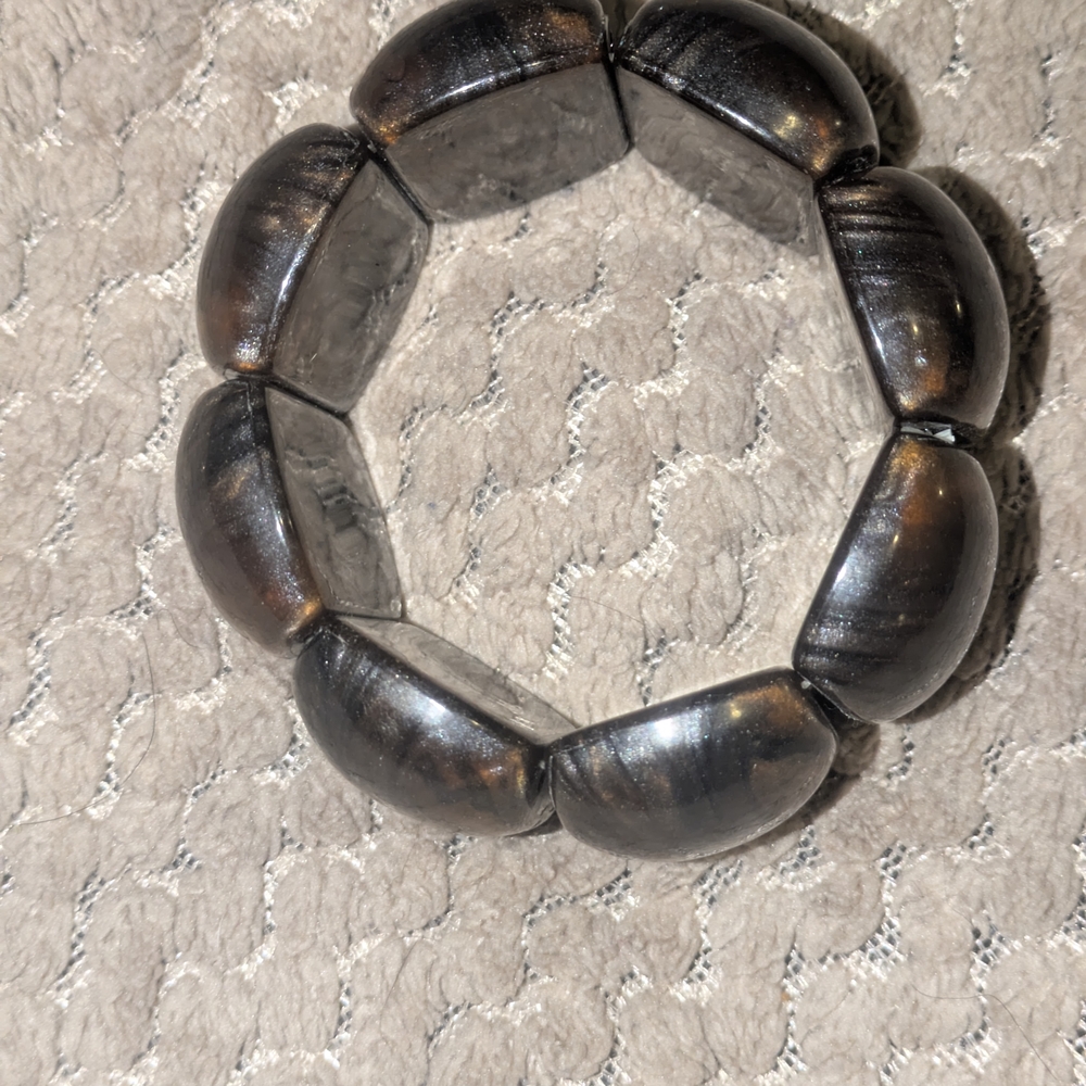 Chunky Black and Brown Bracelet